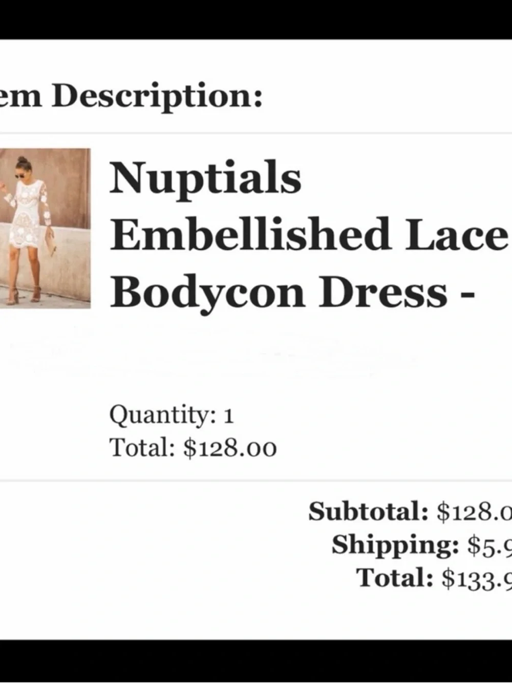 VICI Minuet Petite Nude Dress with White Floral Lace Overlay - Picture 4 of 6